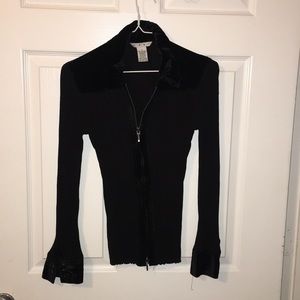 Velvet-Trimmed CAbi Statement Top